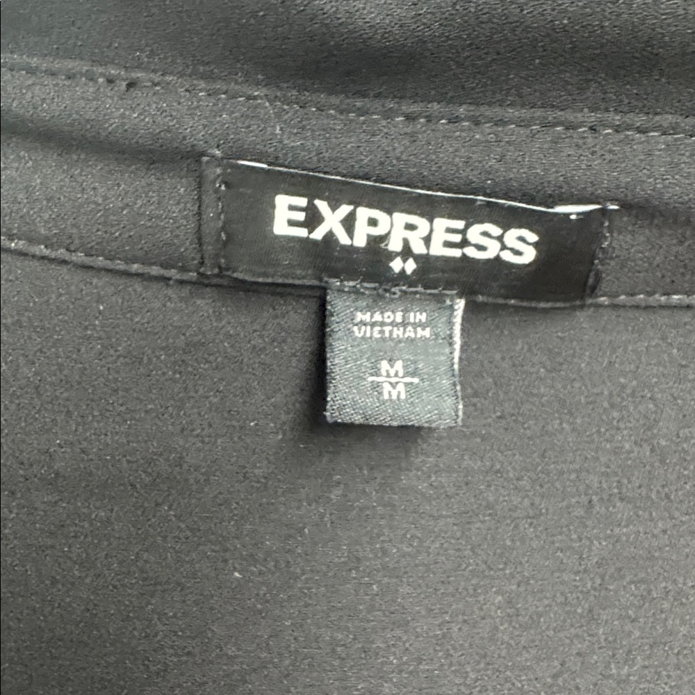 Women’s Express size Medium Black Button Front Dress - Picture 9 of 10